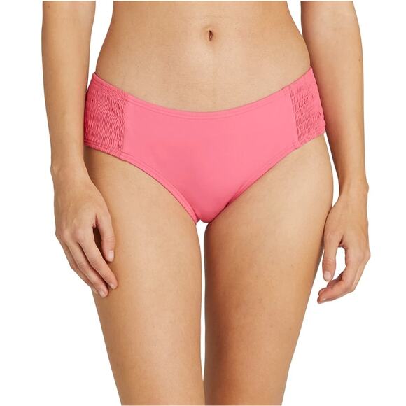 NWT Kate Spade Solids Pink Cloud Smocked Bikini Bottom Swim Size XL - Picture 1 of 8